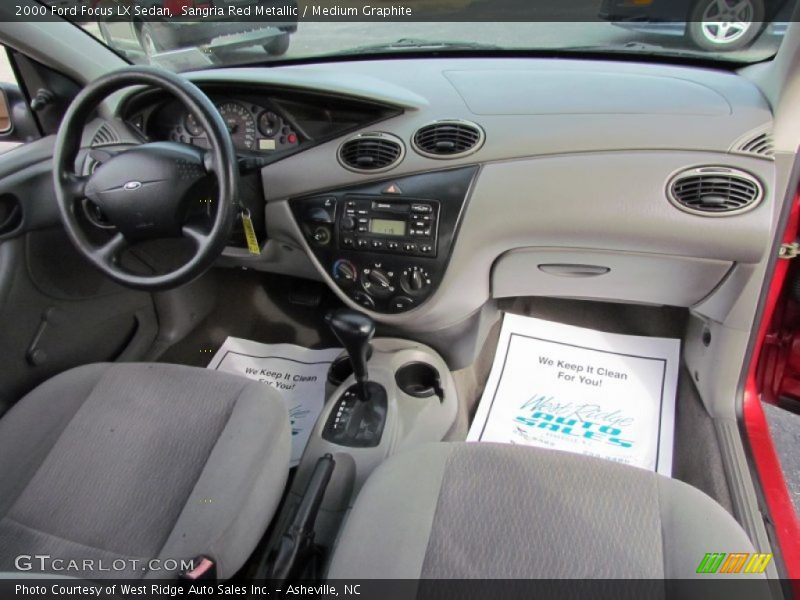 Sangria Red Metallic / Medium Graphite 2000 Ford Focus LX Sedan