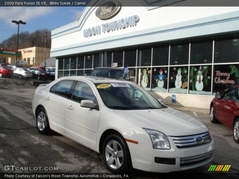 White Suede / Camel 2009 Ford Fusion SE V6
