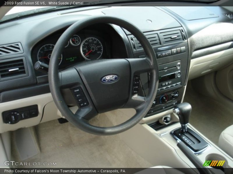 White Suede / Camel 2009 Ford Fusion SE V6