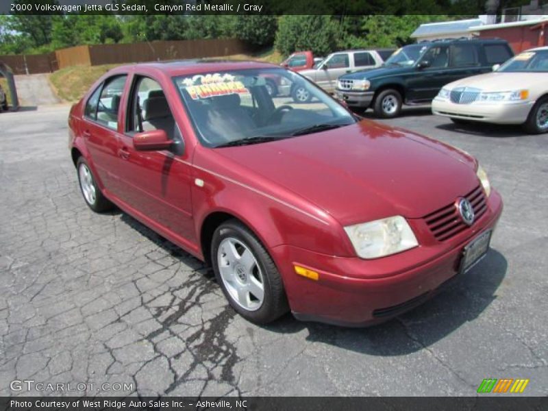 Canyon Red Metallic / Gray 2000 Volkswagen Jetta GLS Sedan