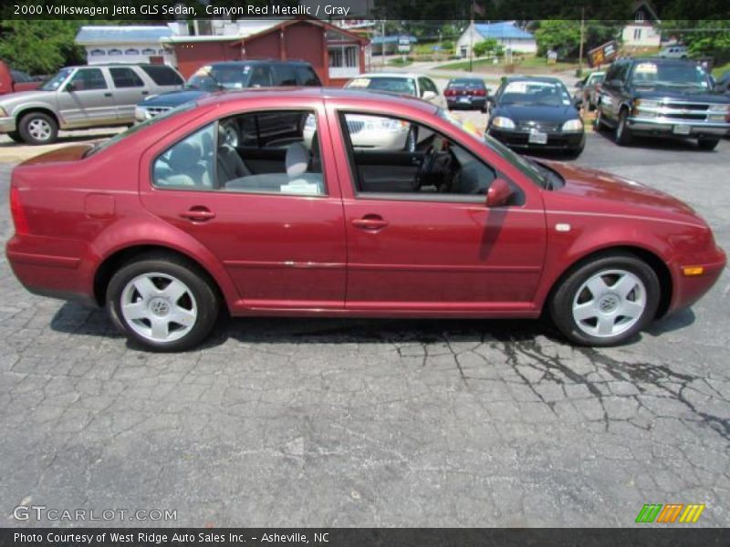 Canyon Red Metallic / Gray 2000 Volkswagen Jetta GLS Sedan