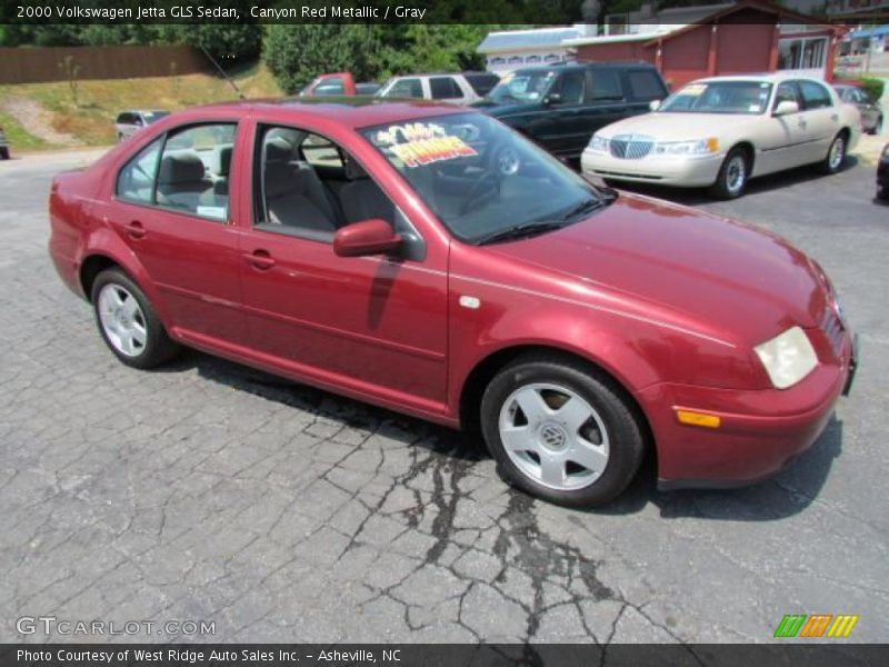 Canyon Red Metallic / Gray 2000 Volkswagen Jetta GLS Sedan