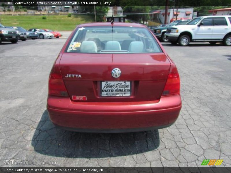 Canyon Red Metallic / Gray 2000 Volkswagen Jetta GLS Sedan