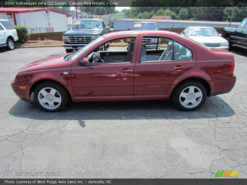 Canyon Red Metallic / Gray 2000 Volkswagen Jetta GLS Sedan