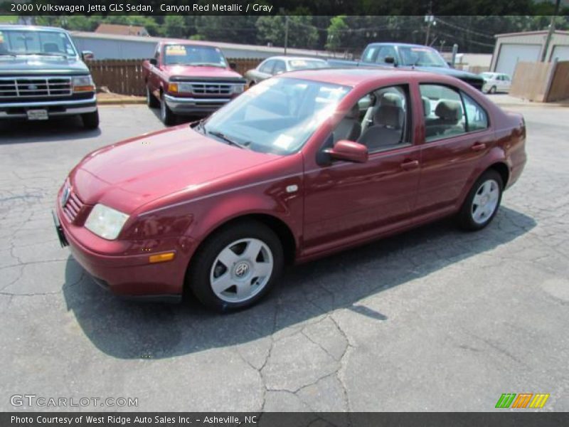 Canyon Red Metallic / Gray 2000 Volkswagen Jetta GLS Sedan