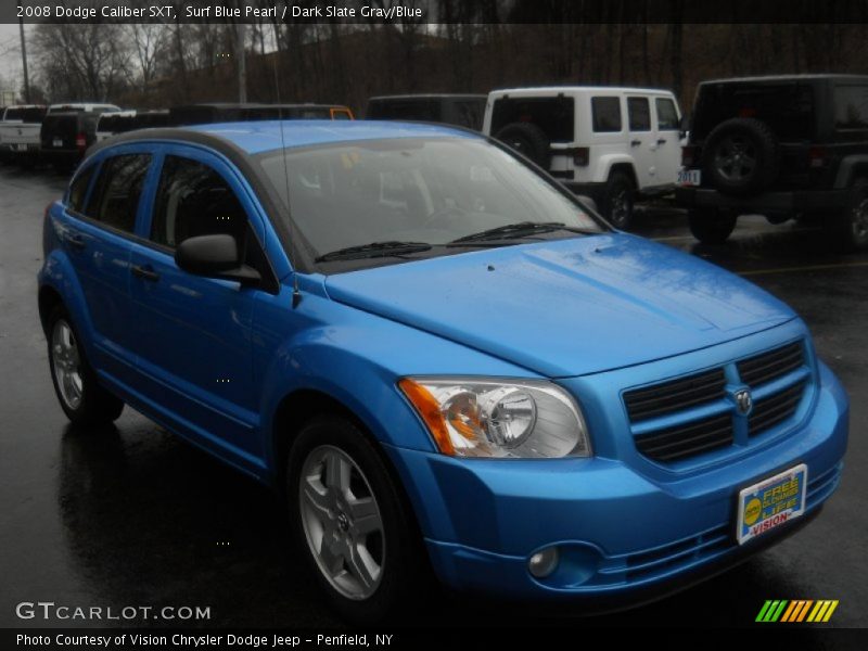 Surf Blue Pearl / Dark Slate Gray/Blue 2008 Dodge Caliber SXT