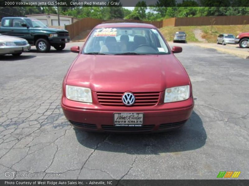 Canyon Red Metallic / Gray 2000 Volkswagen Jetta GLS Sedan