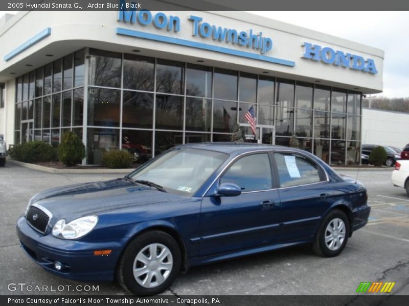 Ardor Blue / Black 2005 Hyundai Sonata GL