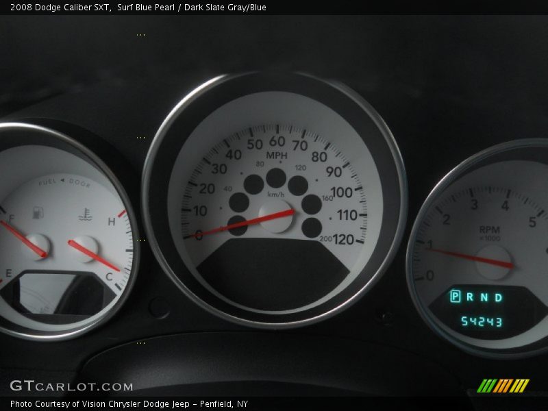 Surf Blue Pearl / Dark Slate Gray/Blue 2008 Dodge Caliber SXT