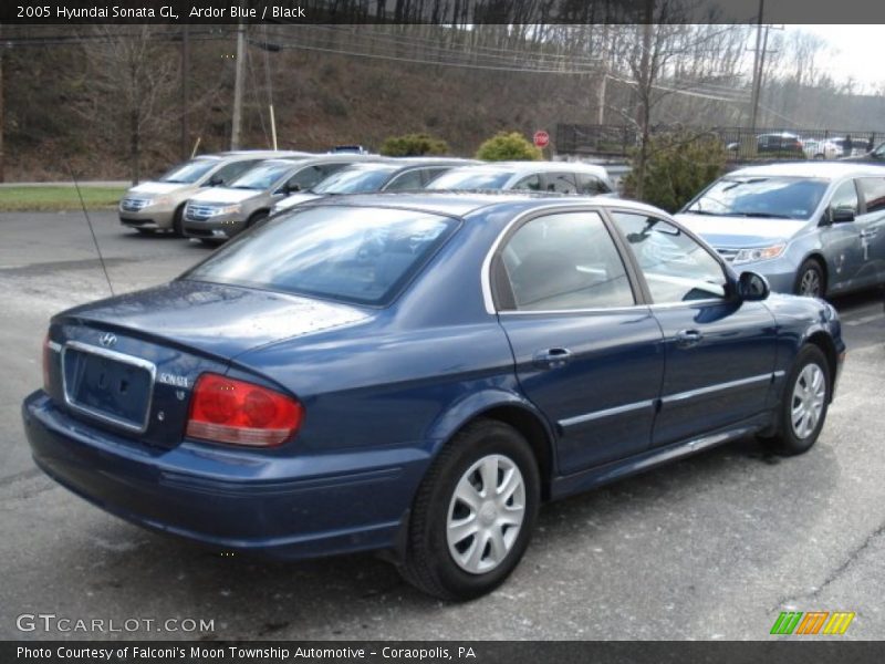 Ardor Blue / Black 2005 Hyundai Sonata GL