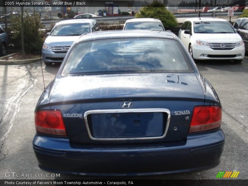 Ardor Blue / Black 2005 Hyundai Sonata GL