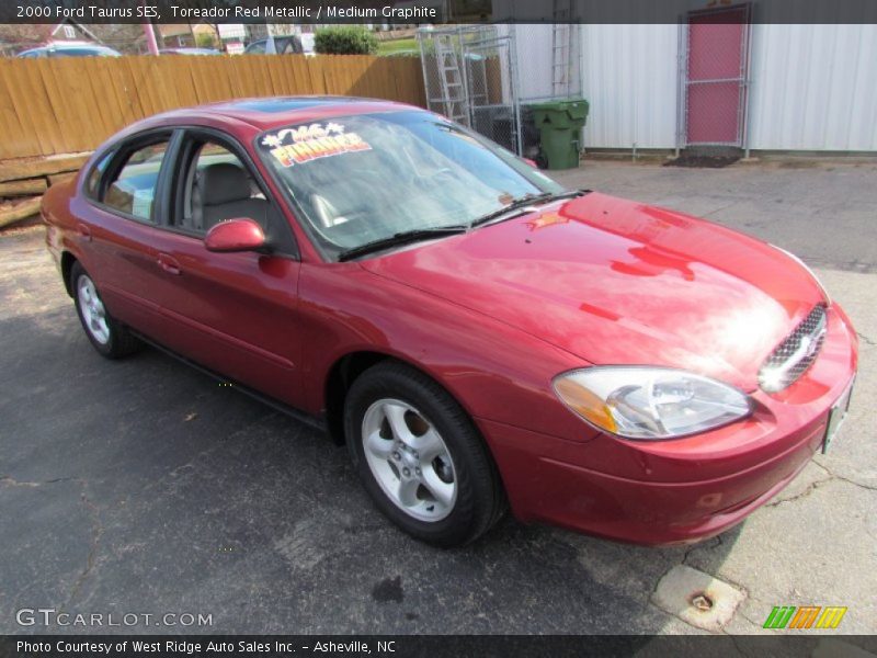 Toreador Red Metallic / Medium Graphite 2000 Ford Taurus SES