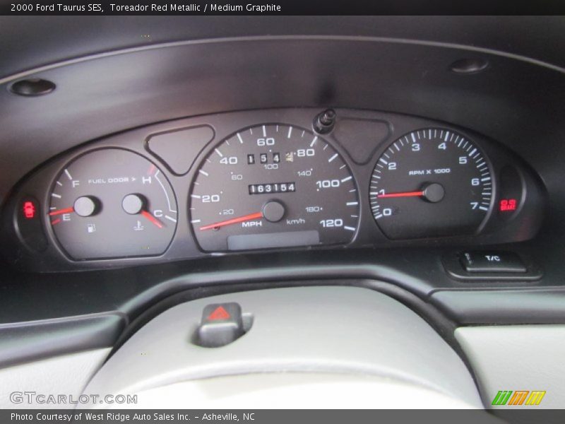 Toreador Red Metallic / Medium Graphite 2000 Ford Taurus SES