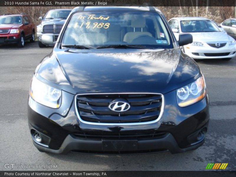 Phantom Black Metallic / Beige 2010 Hyundai Santa Fe GLS