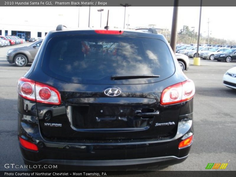 Phantom Black Metallic / Beige 2010 Hyundai Santa Fe GLS