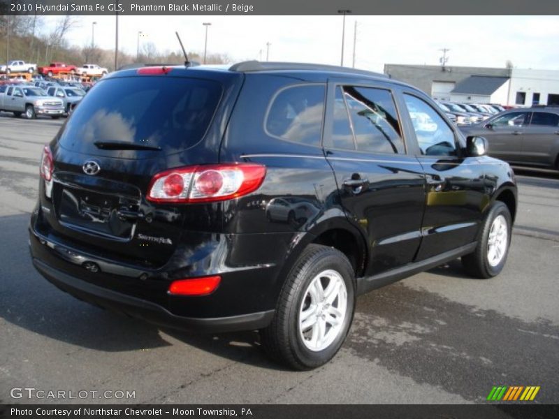 Phantom Black Metallic / Beige 2010 Hyundai Santa Fe GLS
