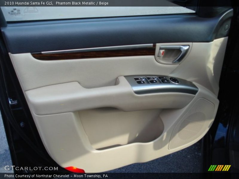 Phantom Black Metallic / Beige 2010 Hyundai Santa Fe GLS