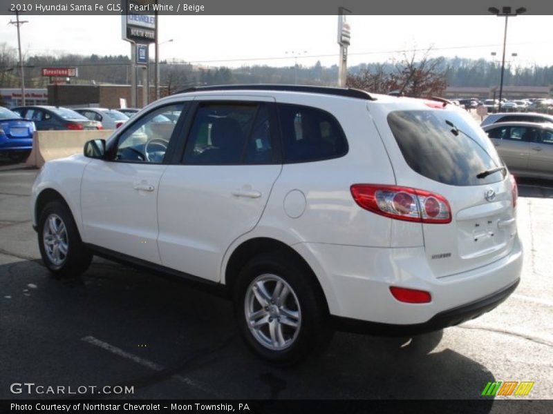 Pearl White / Beige 2010 Hyundai Santa Fe GLS