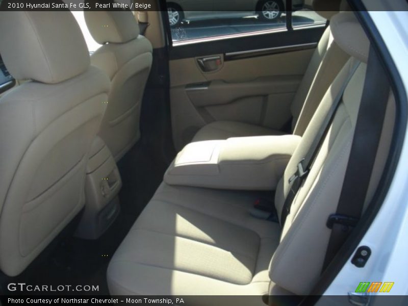 Pearl White / Beige 2010 Hyundai Santa Fe GLS