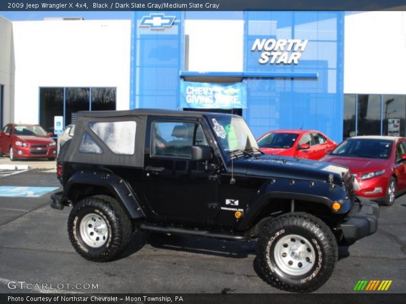 Black / Dark Slate Gray/Medium Slate Gray 2009 Jeep Wrangler X 4x4