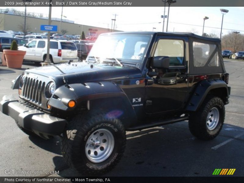 Black / Dark Slate Gray/Medium Slate Gray 2009 Jeep Wrangler X 4x4
