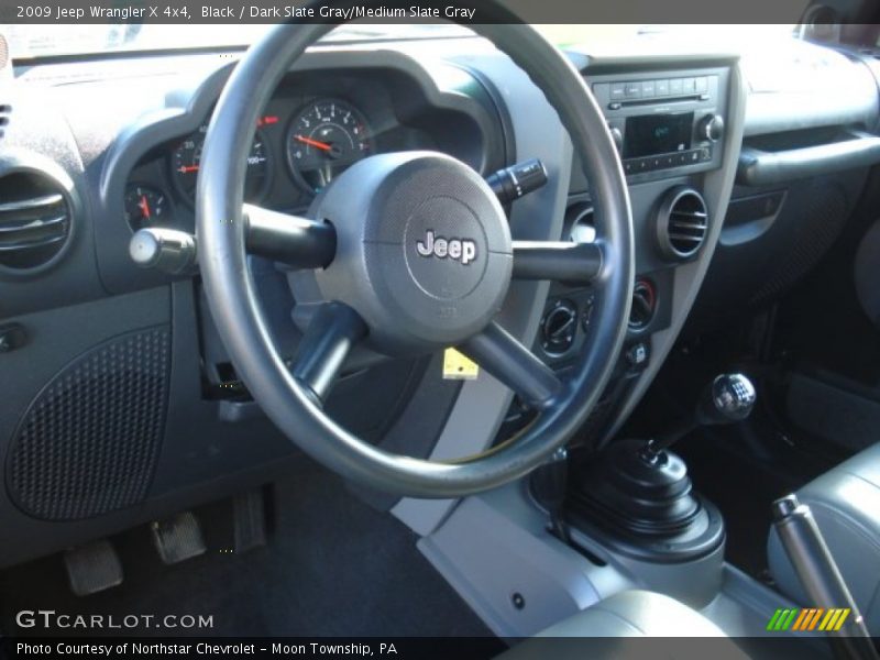 Black / Dark Slate Gray/Medium Slate Gray 2009 Jeep Wrangler X 4x4