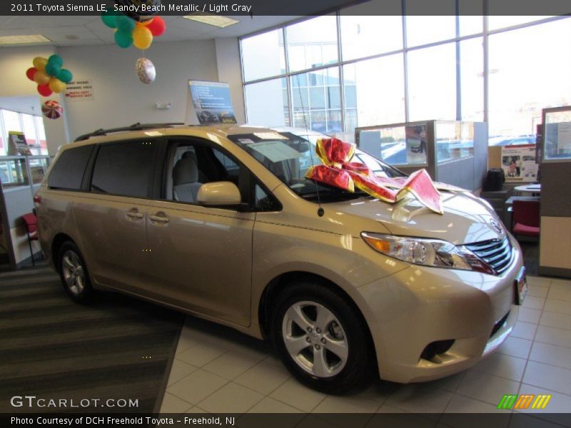 Sandy Beach Metallic / Light Gray 2011 Toyota Sienna LE