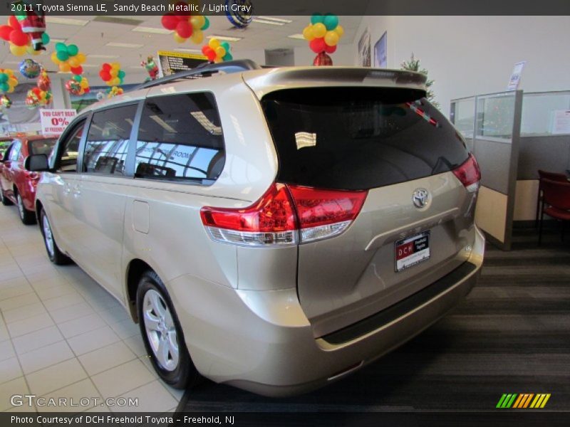 Sandy Beach Metallic / Light Gray 2011 Toyota Sienna LE