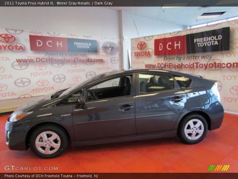 Winter Gray Metallic / Dark Gray 2011 Toyota Prius Hybrid III