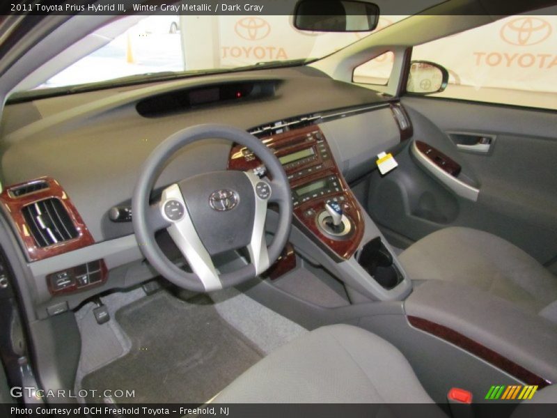 Winter Gray Metallic / Dark Gray 2011 Toyota Prius Hybrid III