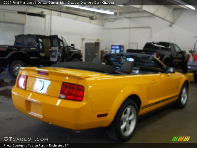 Grabber Orange / Dark Charcoal 2007 Ford Mustang V6 Deluxe Convertible