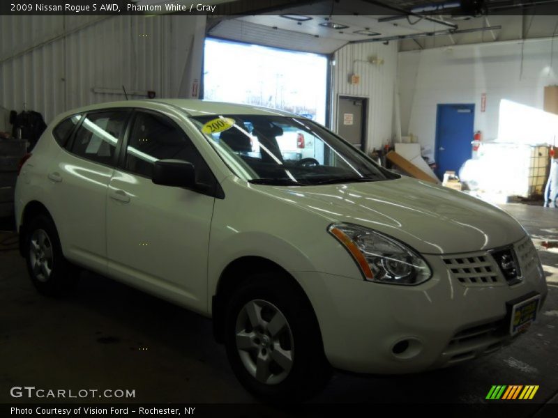 Phantom White / Gray 2009 Nissan Rogue S AWD