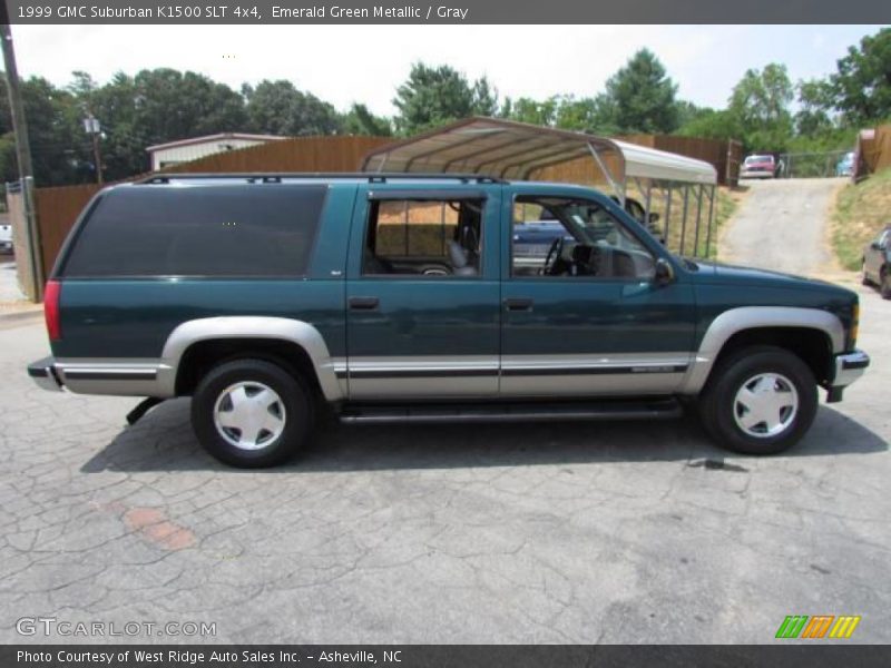 Emerald Green Metallic / Gray 1999 GMC Suburban K1500 SLT 4x4