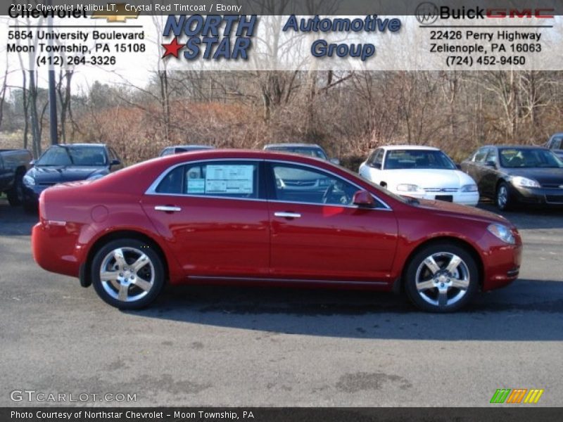 Crystal Red Tintcoat / Ebony 2012 Chevrolet Malibu LT