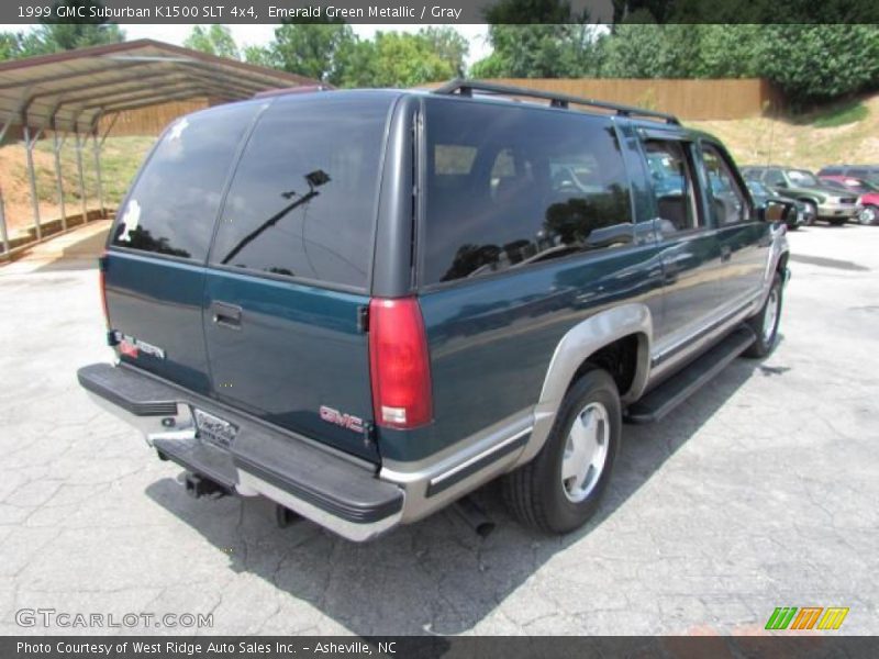 Emerald Green Metallic / Gray 1999 GMC Suburban K1500 SLT 4x4