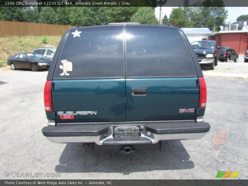 Emerald Green Metallic / Gray 1999 GMC Suburban K1500 SLT 4x4