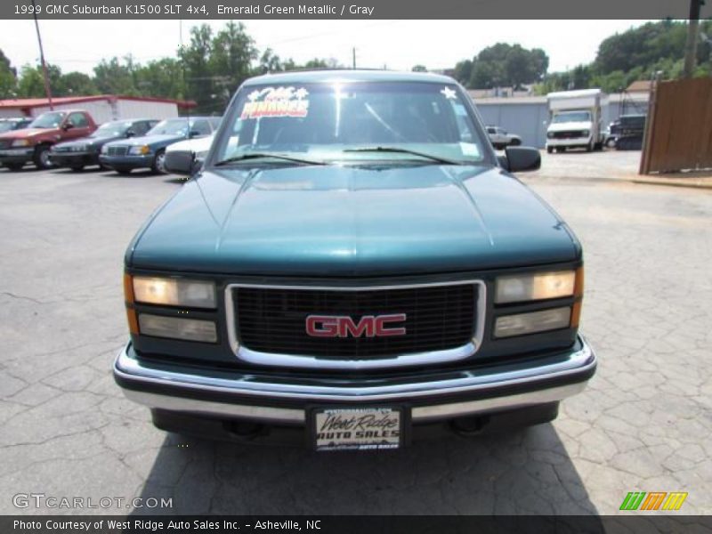 Emerald Green Metallic / Gray 1999 GMC Suburban K1500 SLT 4x4