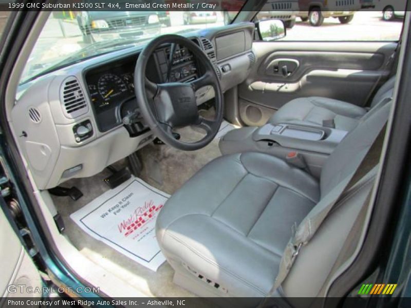 Emerald Green Metallic / Gray 1999 GMC Suburban K1500 SLT 4x4