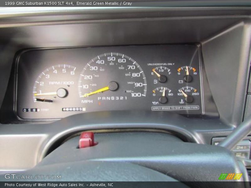 Emerald Green Metallic / Gray 1999 GMC Suburban K1500 SLT 4x4