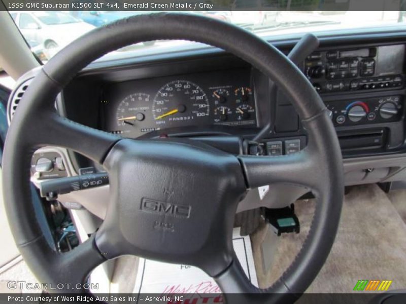 Emerald Green Metallic / Gray 1999 GMC Suburban K1500 SLT 4x4