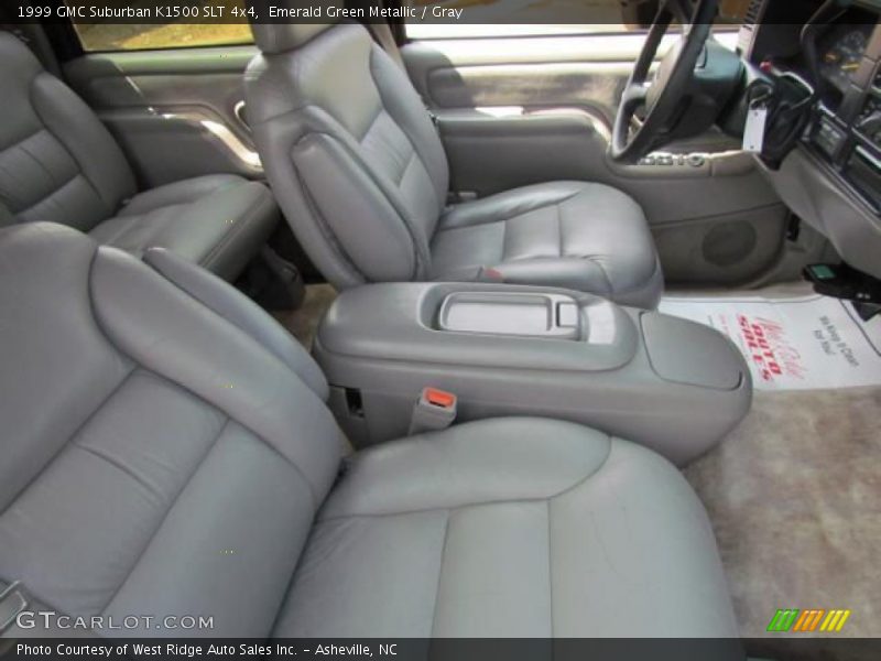 Emerald Green Metallic / Gray 1999 GMC Suburban K1500 SLT 4x4