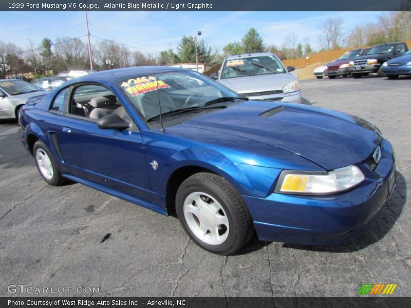 Atlantic Blue Metallic / Light Graphite 1999 Ford Mustang V6 Coupe