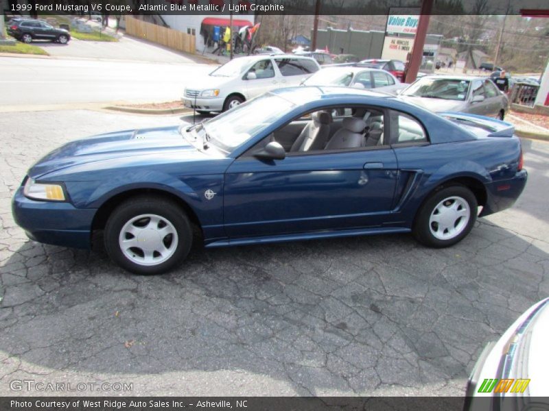 Atlantic Blue Metallic / Light Graphite 1999 Ford Mustang V6 Coupe