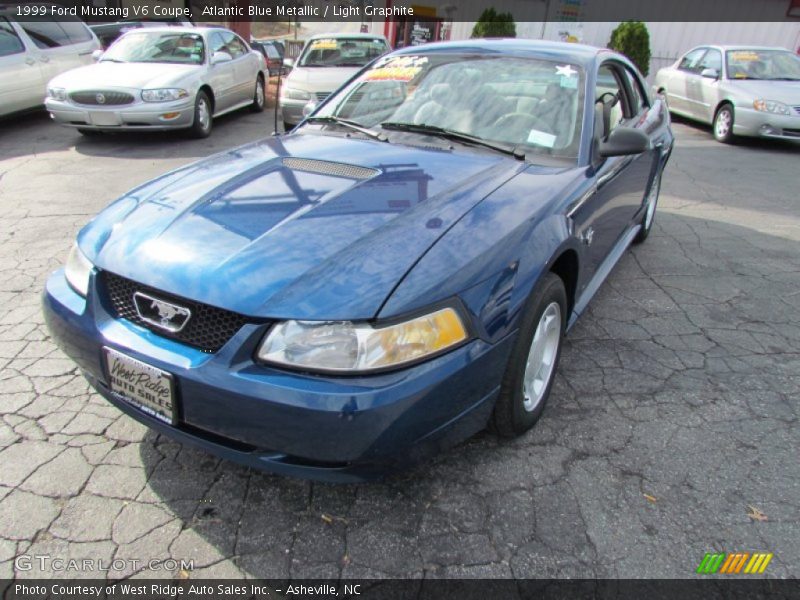 Atlantic Blue Metallic / Light Graphite 1999 Ford Mustang V6 Coupe