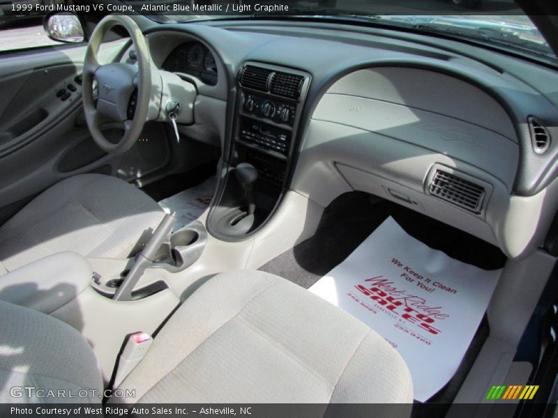 Atlantic Blue Metallic / Light Graphite 1999 Ford Mustang V6 Coupe