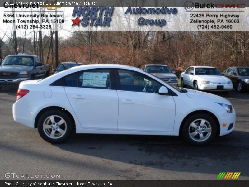Summit White / Jet Black 2012 Chevrolet Cruze LT