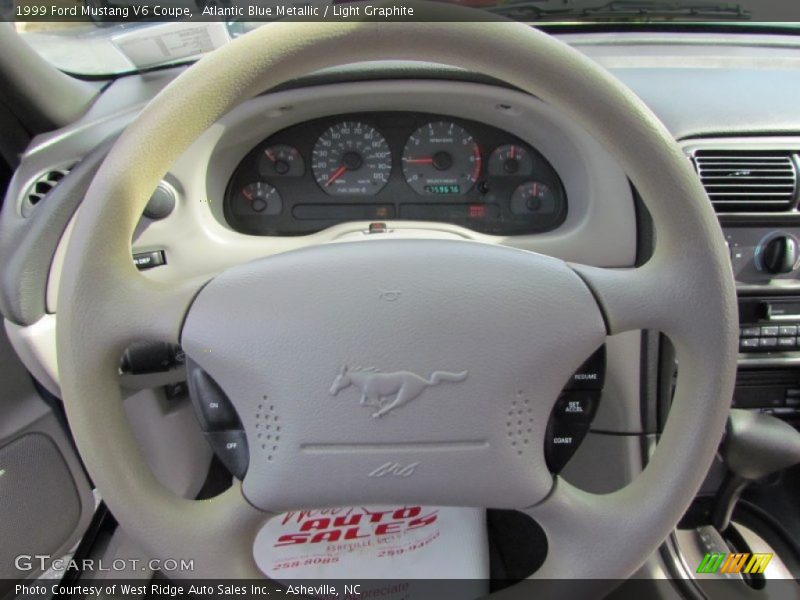 Atlantic Blue Metallic / Light Graphite 1999 Ford Mustang V6 Coupe