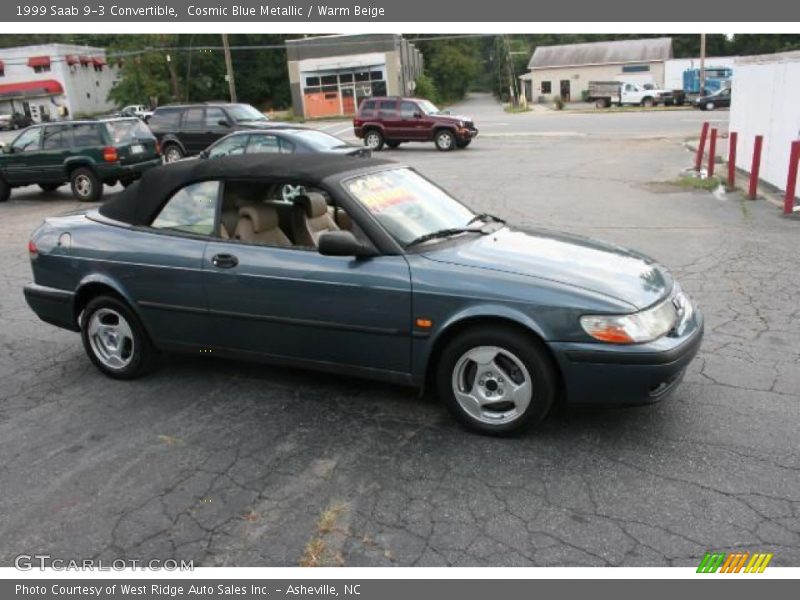Cosmic Blue Metallic / Warm Beige 1999 Saab 9-3 Convertible