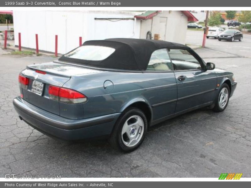 Cosmic Blue Metallic / Warm Beige 1999 Saab 9-3 Convertible