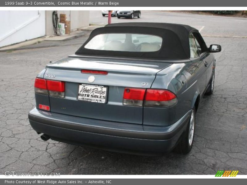 Cosmic Blue Metallic / Warm Beige 1999 Saab 9-3 Convertible